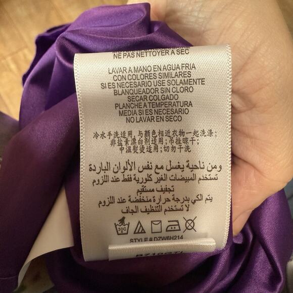 NWT Max and Cleo Strapless Dress Size 10 Mulberry Purple Abstract Print - Picture 7 of 8